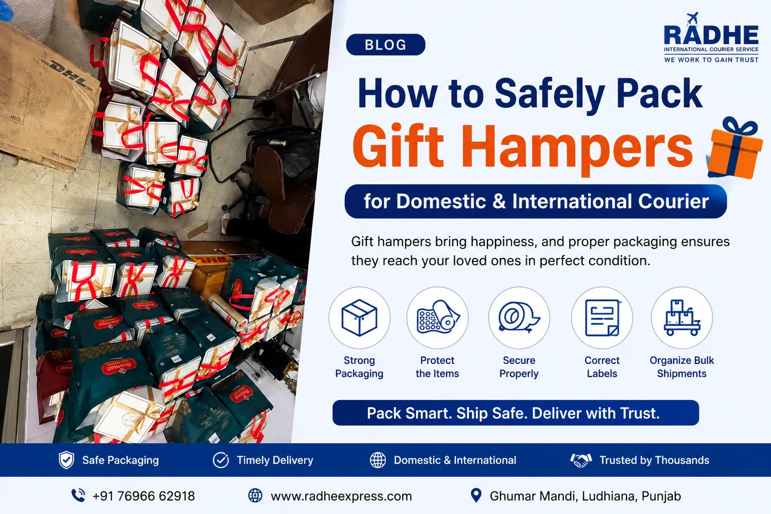 How to Safely Pack Gift Hampers for Domestic &amp; International Courier