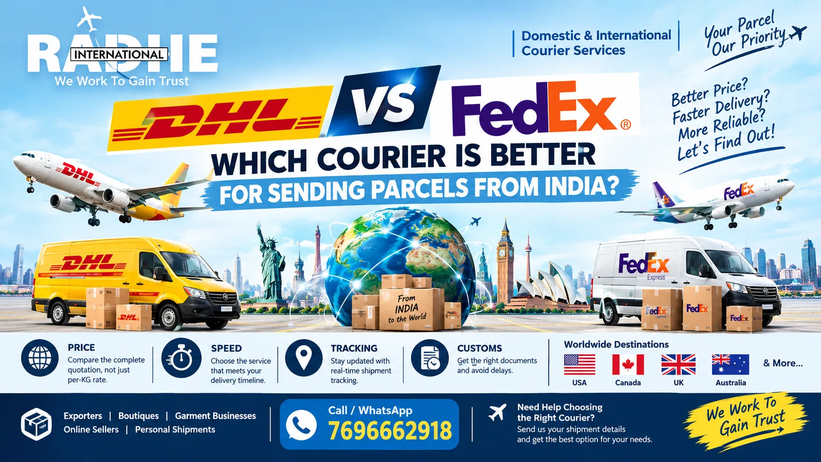 DHL vs FedEx: Which Courier Is Better for Sending Parcels from India?